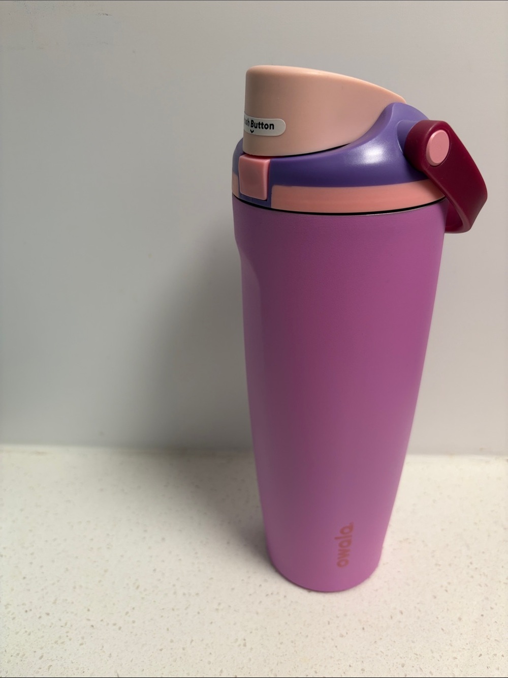 Owala Pink Purple Travel Water Bottle with Flip Lid